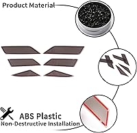 Vista 6 de Sekhyna Lámpara trasera trasera color negro ahumado, parche ABS 4 piezas compatible con Corvette C8 Stingray 2020-2023 cubierta de luz trasera