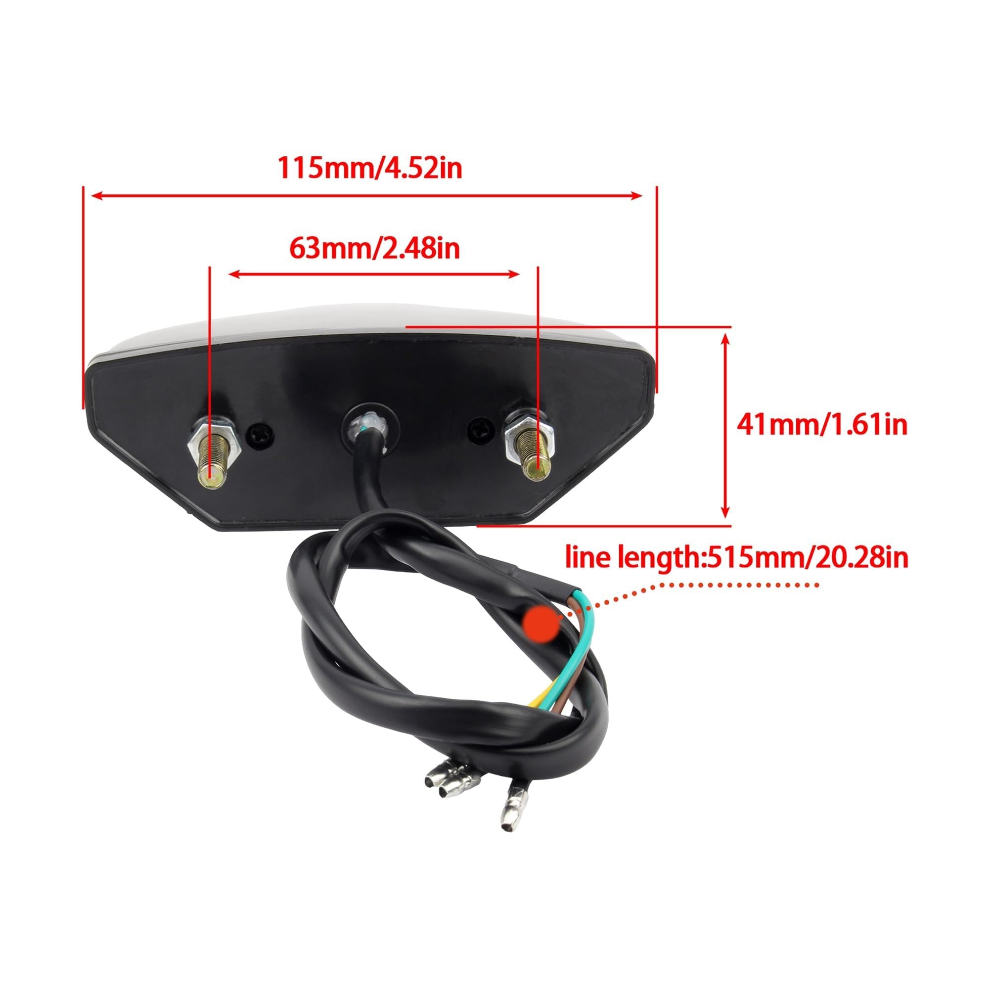Fanale posteriore per moto Per Scooter Per Cafe Racer 12v Led Tail Brake Light Rear Turtle Lamp Drl Signal Motorcycles Reflector