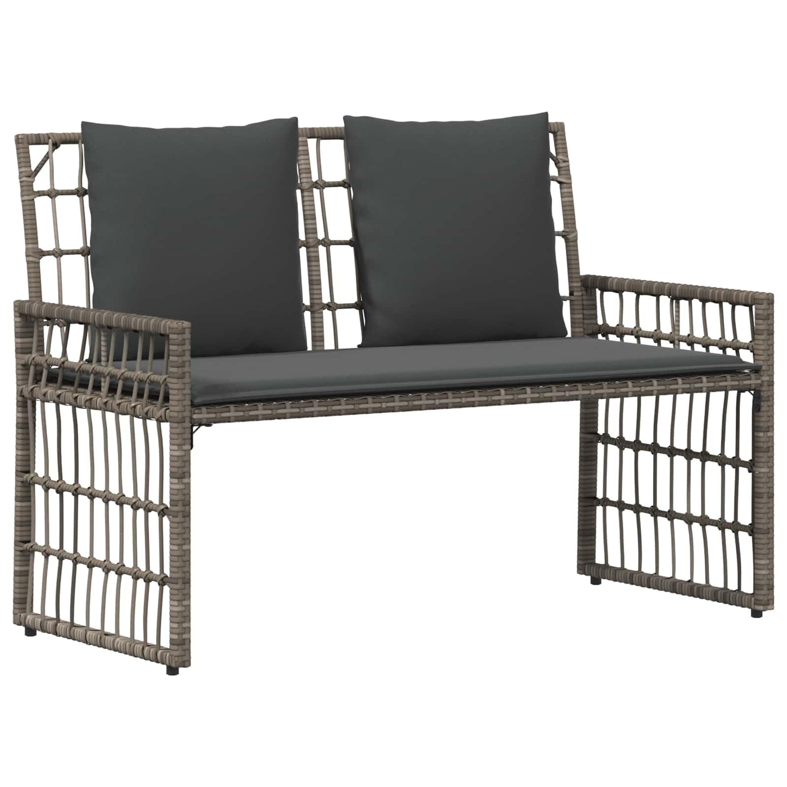 Banco de jardín resistente a la intemperie con cojín extraíble para terraza y jardín en las medidas 116 x 55 x 82 cm. Este título cumple con todos los requisitos: * Contiene todas las