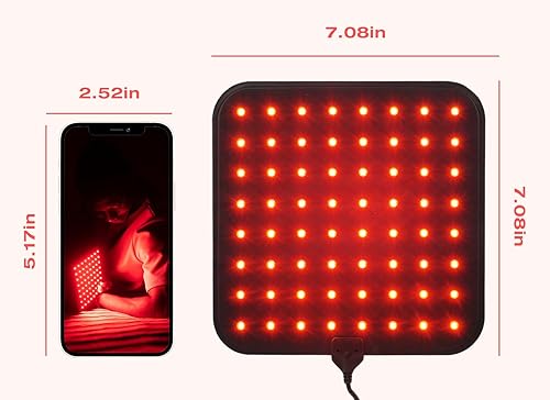 Miniatura 8 de CIRIUS Almohadilla LED de terapia de luz roja infrarroja cercana, uso doméstico, almohadilla de luz roja portátil, terapia de luz de bajo nivel de