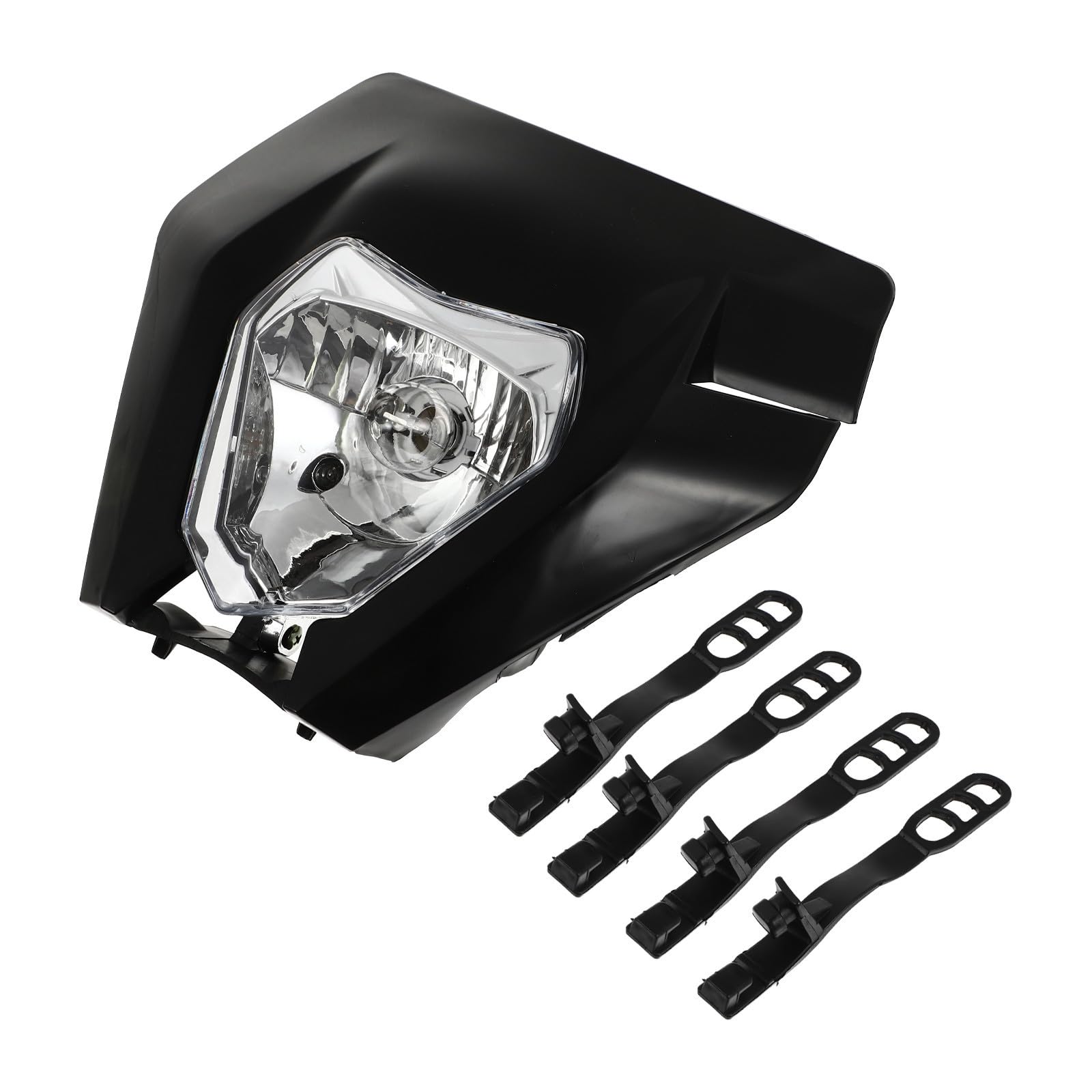 PLAFOPE Plástico Faro Resistente para de LED Negro Motocicleta Motocross