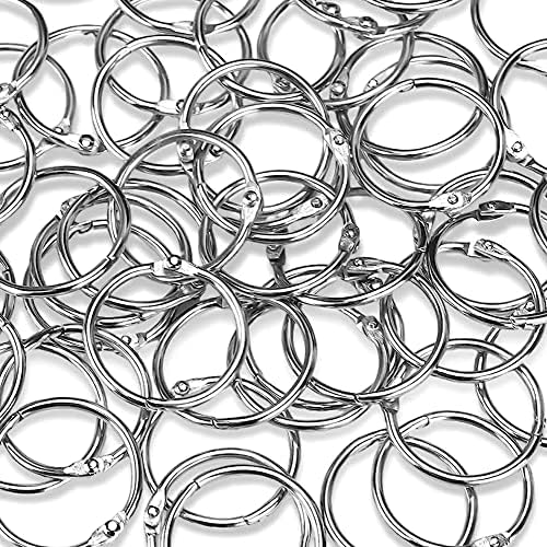 Metal Book Rings 1Inch, Loose Leaf Binder Ring(50 Pack