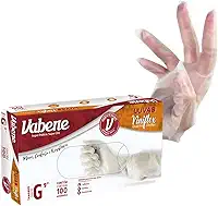 Luva Descartável Viniflex Translucida Tamanho G – Caixa com 100 Unidades – Alta Sensibilidade e Resistência – Uso Profissional e Doméstico – Sem Pó – Ideal para Estética, Alimentação e Limpeza.
