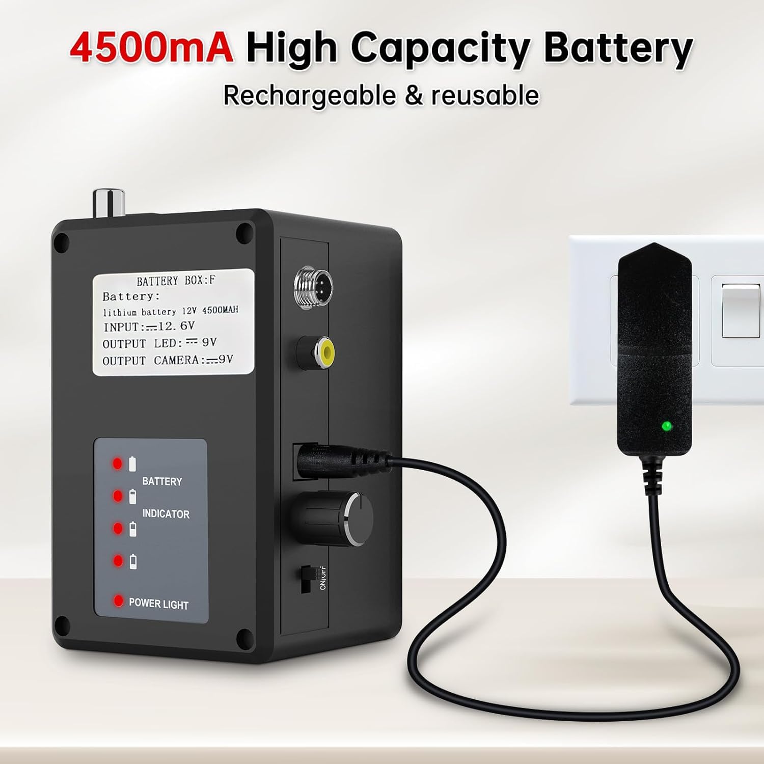 Self Leveling Sewer Inspection Camera with 512hz Locator,50M/165ft Cable Portable Pipe Inspection Camera with 9" HD Color Monitor,DVR 16GB,Meter Counter