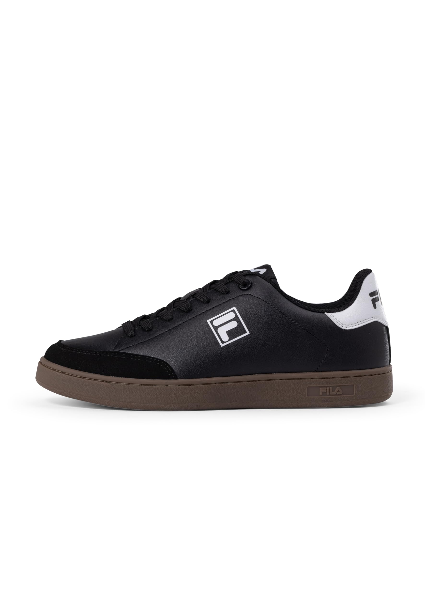 FILA Men's Courtbay Trainers, Black White, 6.5 UK