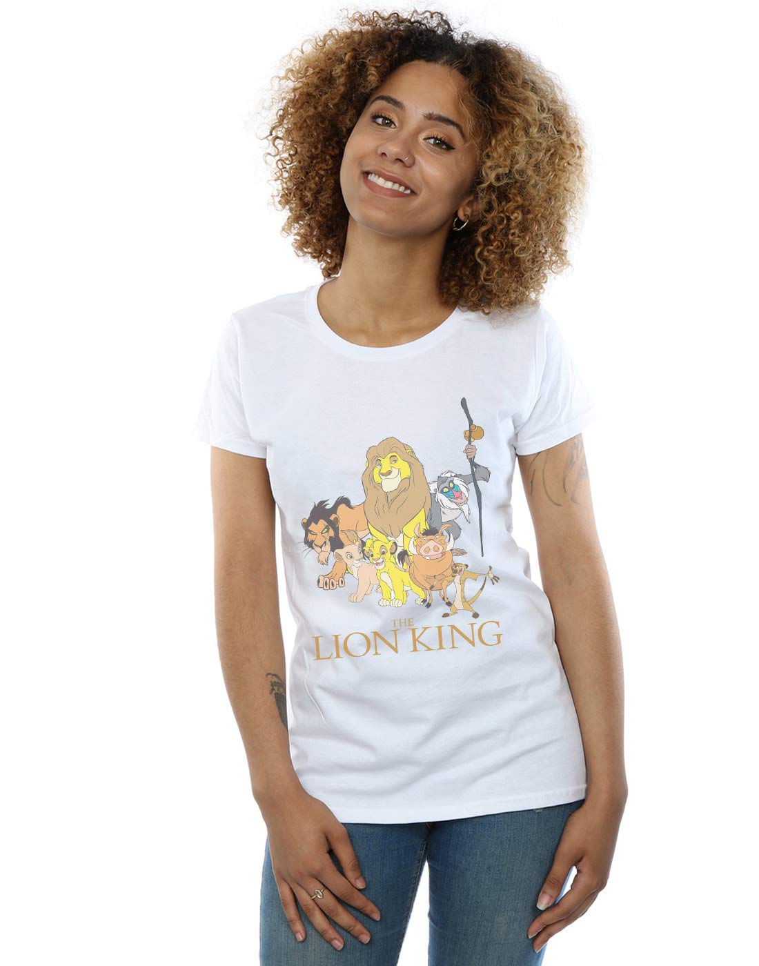 Absolute Cult Women's White Disney The Lion King Group T-Shirt Large