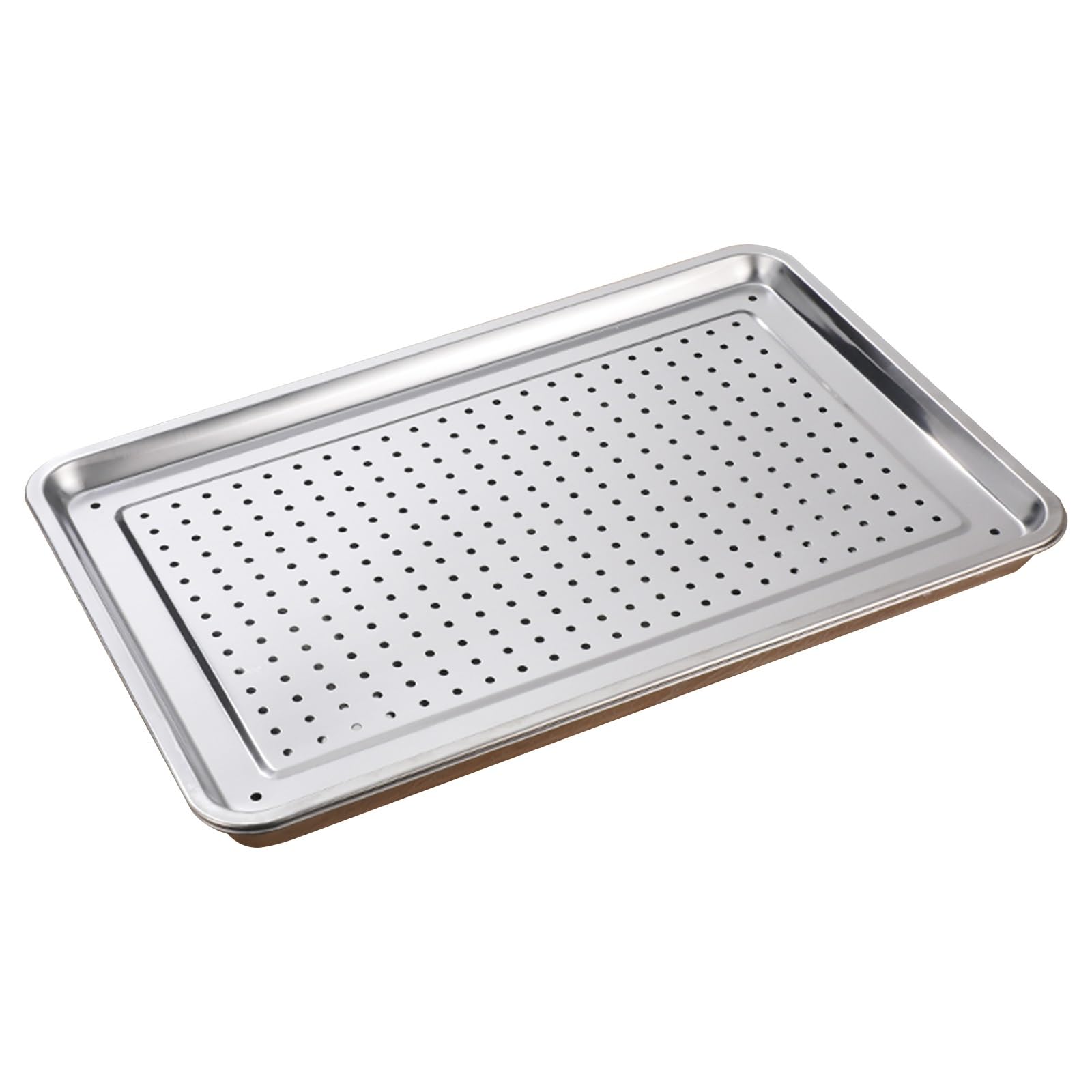 Plateau en acier inoxydable miroir plat de cuisson épais rectangulaire pour cuisine