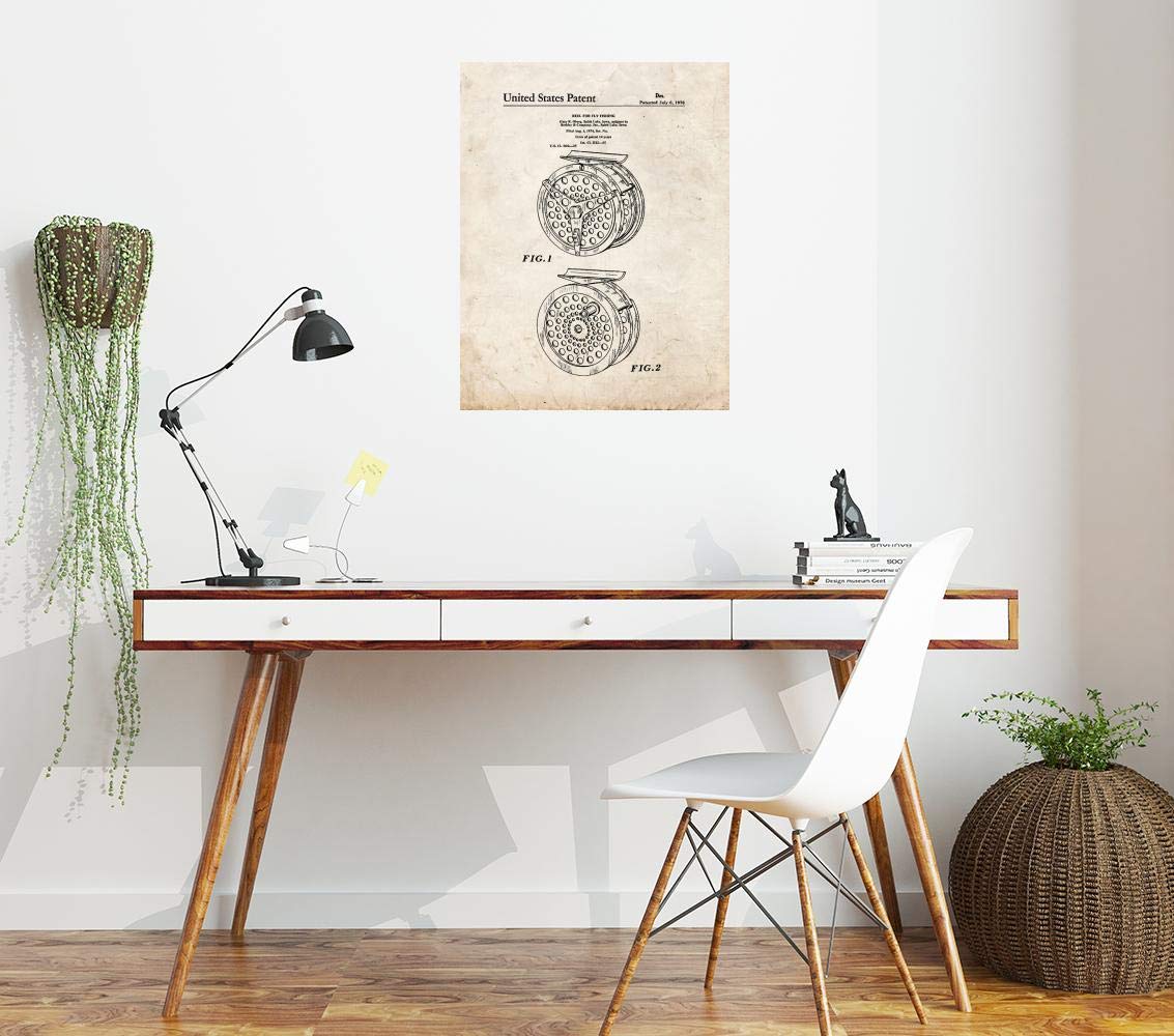 Amazon.com: Reel For Fly Fishing Patent Print Old Look (8.5" x 11") M10383  :