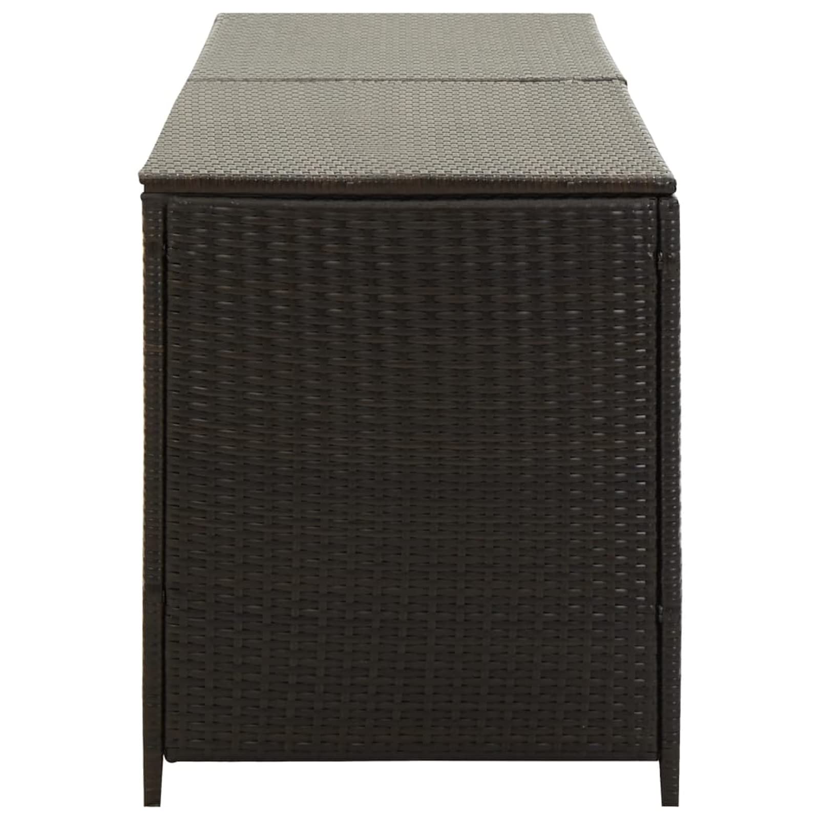 BaraSh Baule da Giardino in Polyrattan 200x50x60 cm Marrone,Baule da Giardino,Bauli e Contenitori da Giardino,Contenitore Giardino(SPU:46475)