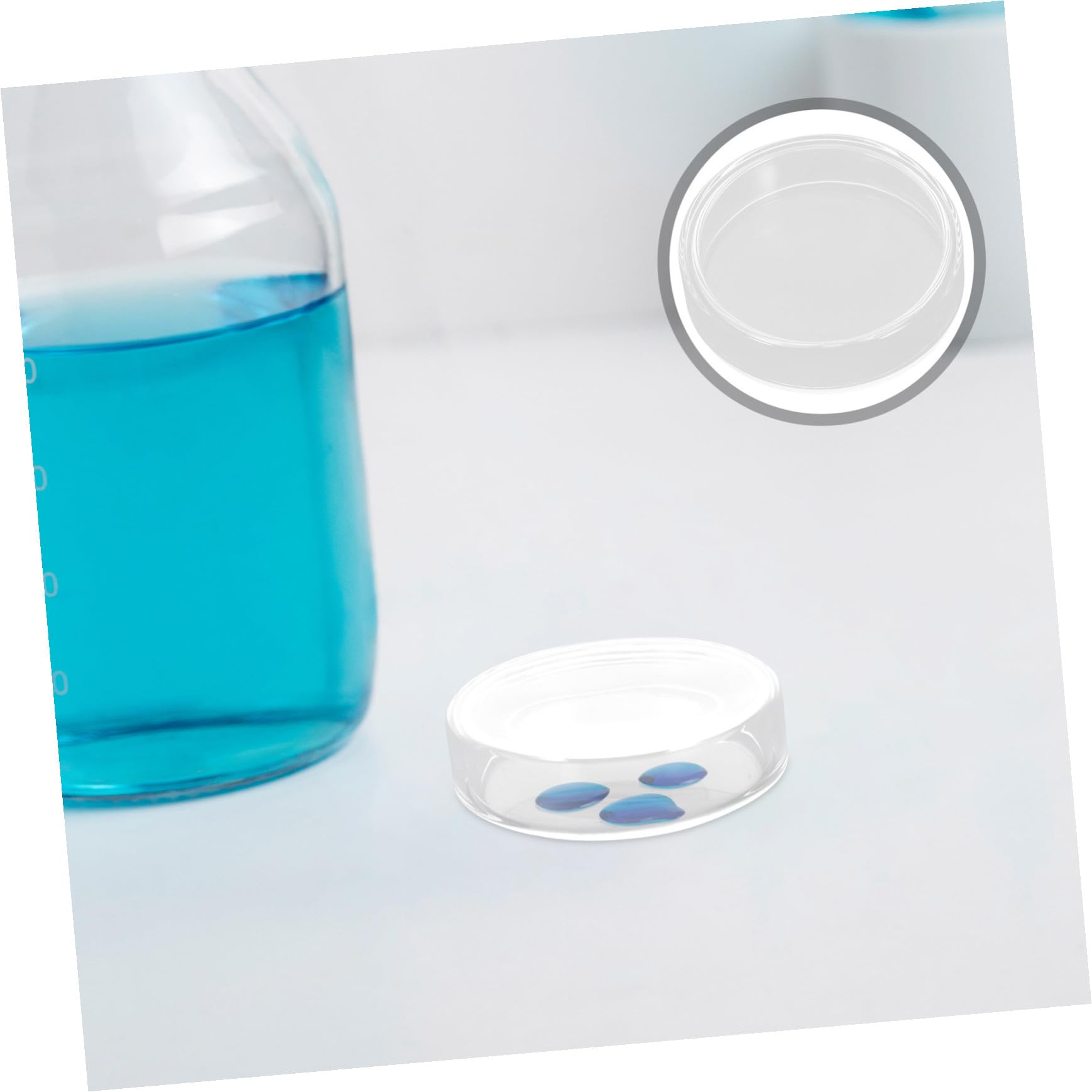 NOLITOY 10stücke Labor Petrischalen aus Glas Sterile Kulturschalen mit Deckel für Mikrobiologische Experimente Wachstum von Zellen und Verwendung als Werkzeug und Zubehör für Laborausrüstu