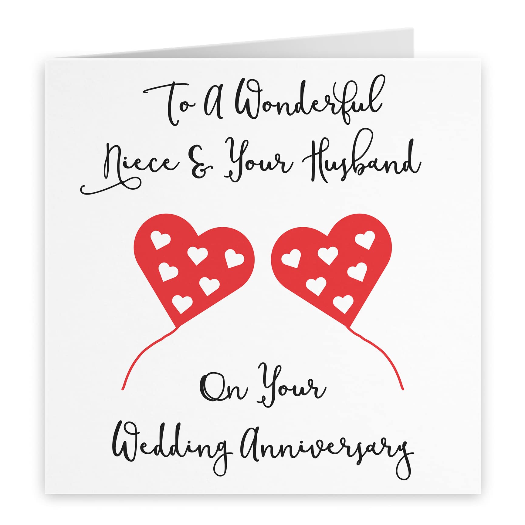 Hunts England, Niece And Your Husband Anniversary Card, To A Wonderful Niece & Your Husband, On Your Wedding Anniversary - Image 2