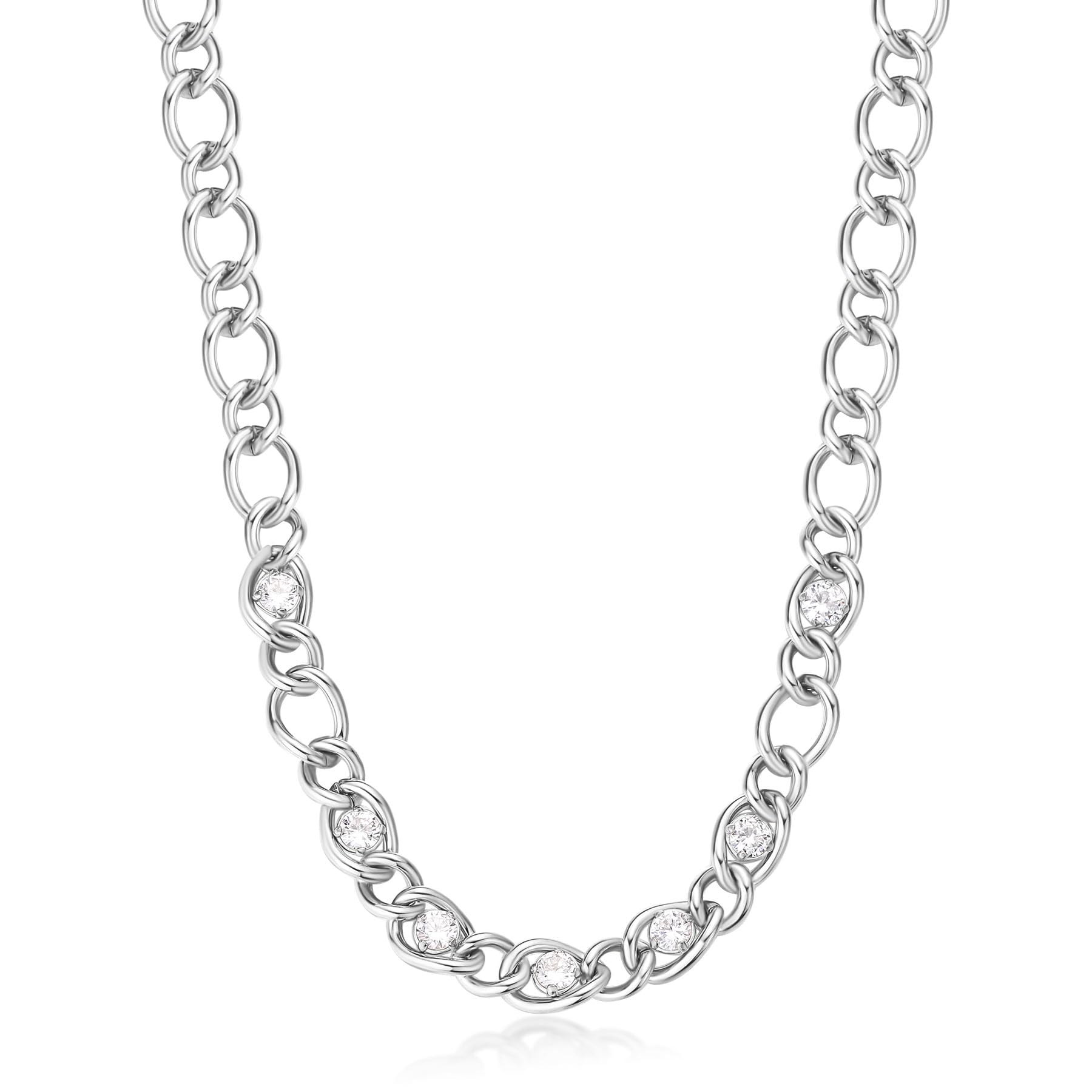 Brosway Collana Donna in Acciaio | Collana Con Cubic Zirconia | Collezione Ribbon - BBN33