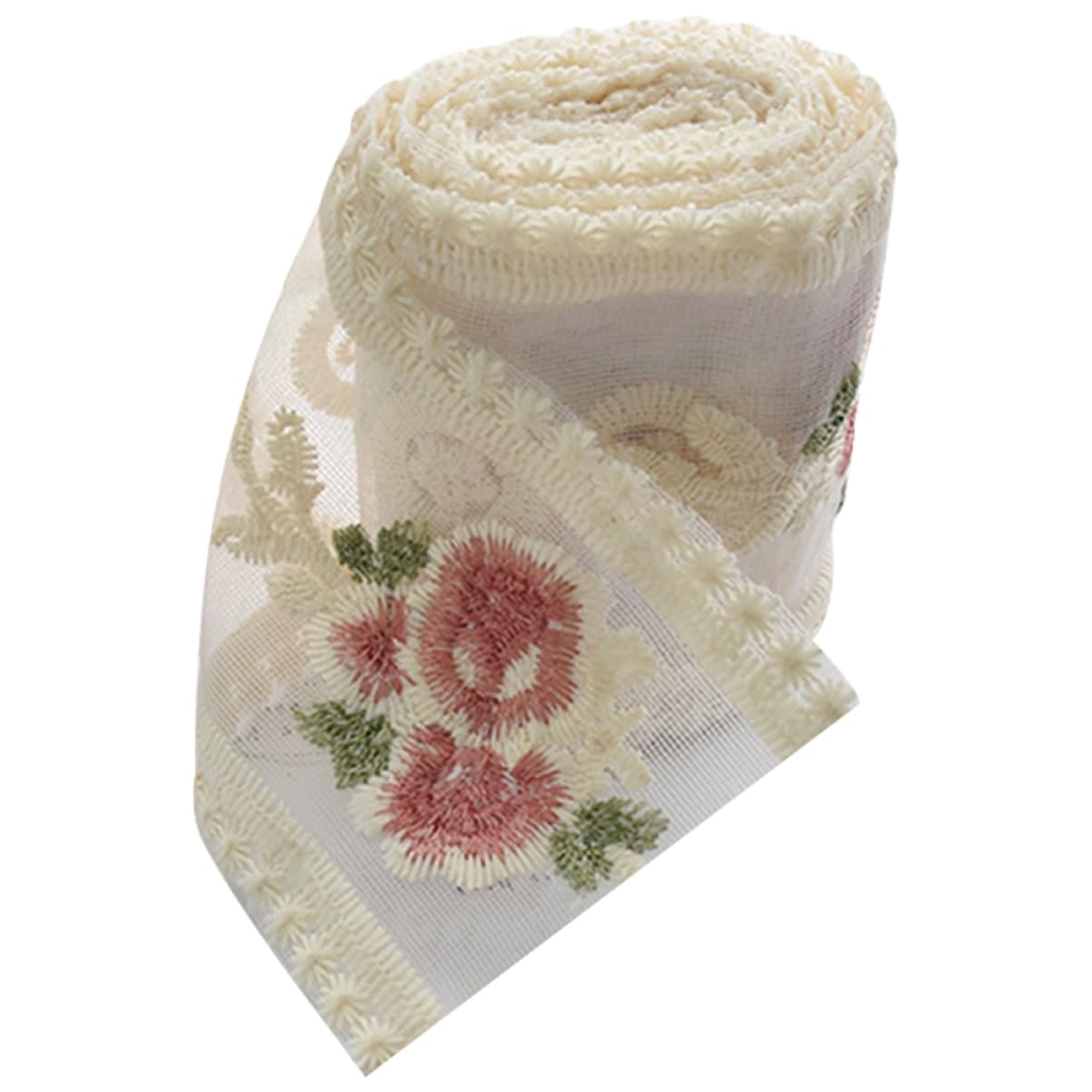 Operitacx 5rollos Cinta De Encaje Para Material De Decoración Para Accesorios De Cabello De Encaje Vintage Para Manualidades y Tocados De Boda