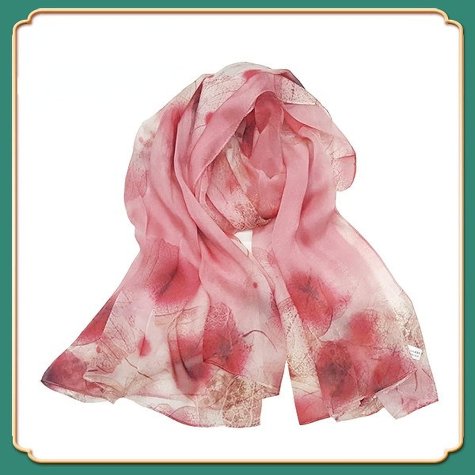 Écharpe en soie de luxe pour femme grand chale elegant en soie sauvage