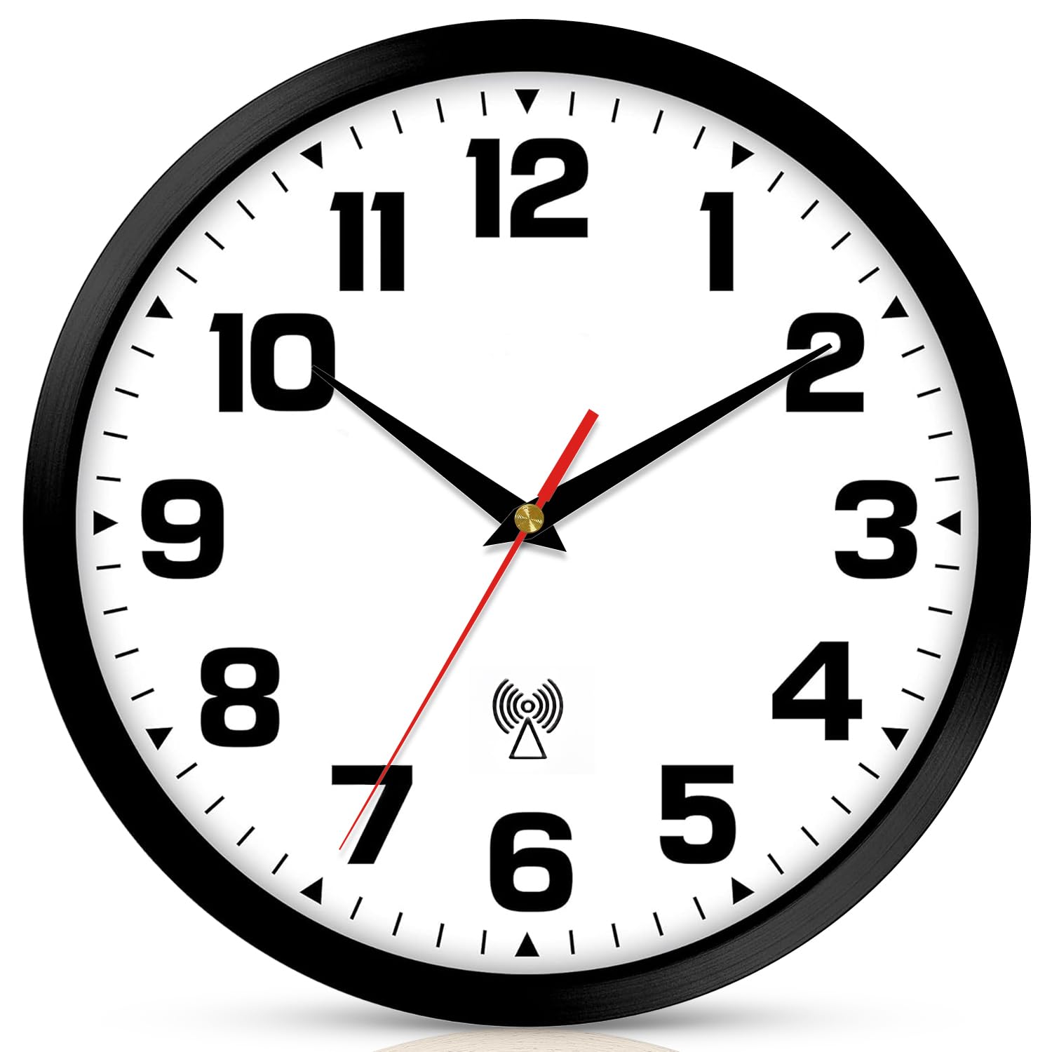 Ziprote Funkuhr Wanduhr, Funkwanduhr Geräuschlos Funkuhr Wand Wanduhr Funk Ohne Tickgeräusche lautlos Leis kein Ticken gut lesbar für Küche Wohnzimmer Büro Schule