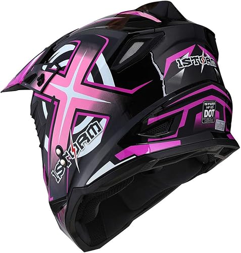 Miniatura 5 de 1Storm - Casco de motocross para adulto de BMX, MX, ATV Dirt Bike HF801, L