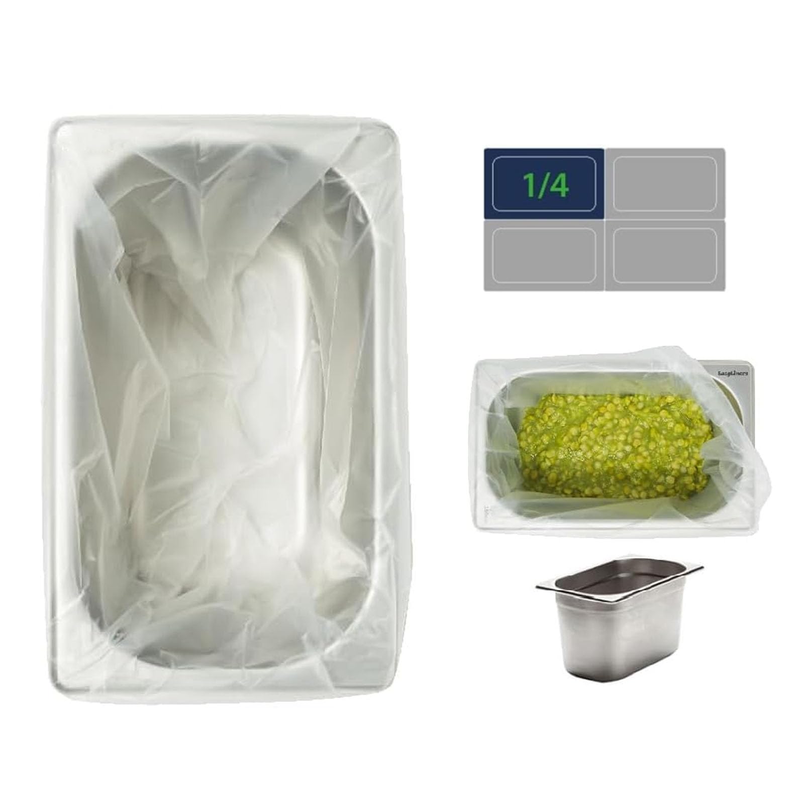 Doublures jetables bain marie 1/4 GIONAR haute résistance thermique