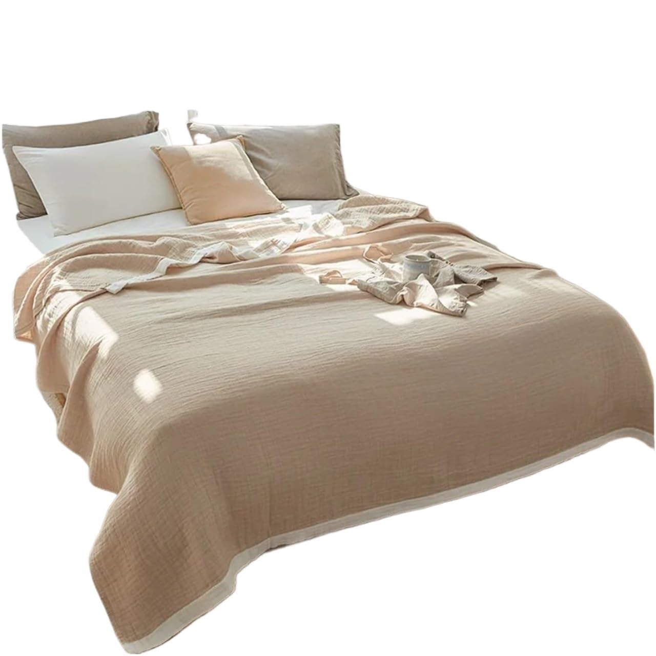 FIgpmwld Cotton Muslin Throw Blanket Summer Multicolor Multiple Sizes(Color7,150x200cm)