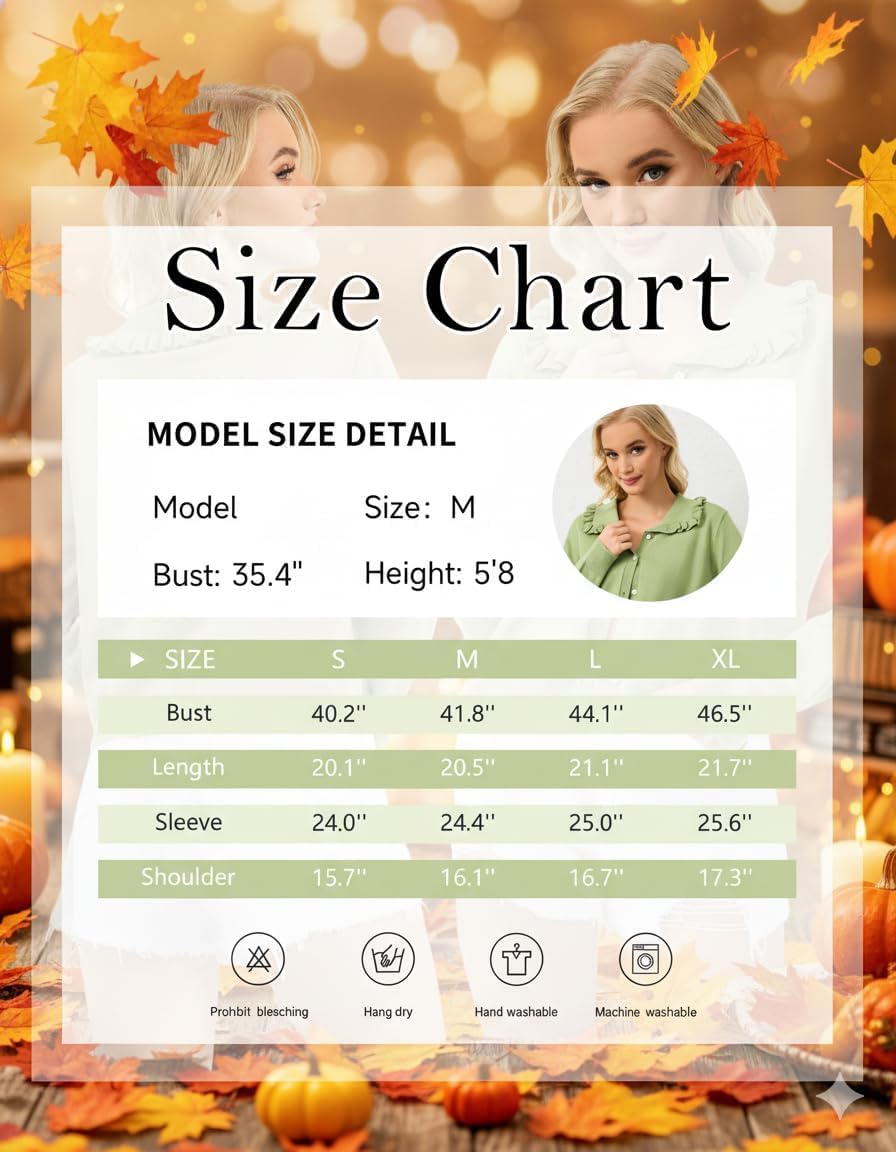 Women Ruffle Collar Button Down Cropped Cardigan Long Sleeve Open Front Knit Sweaters Peplum Sweater Crop Jacket Tops - Image 5