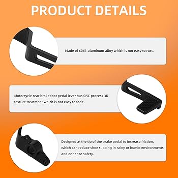 Amazon.com: BAOUFF Motorcycle Rear Brake Pedal,CNC Aluminum Foot Amazon.com: BAOUFF Motorcycle Rear Brake Pedal,CNC Aluminum Foot