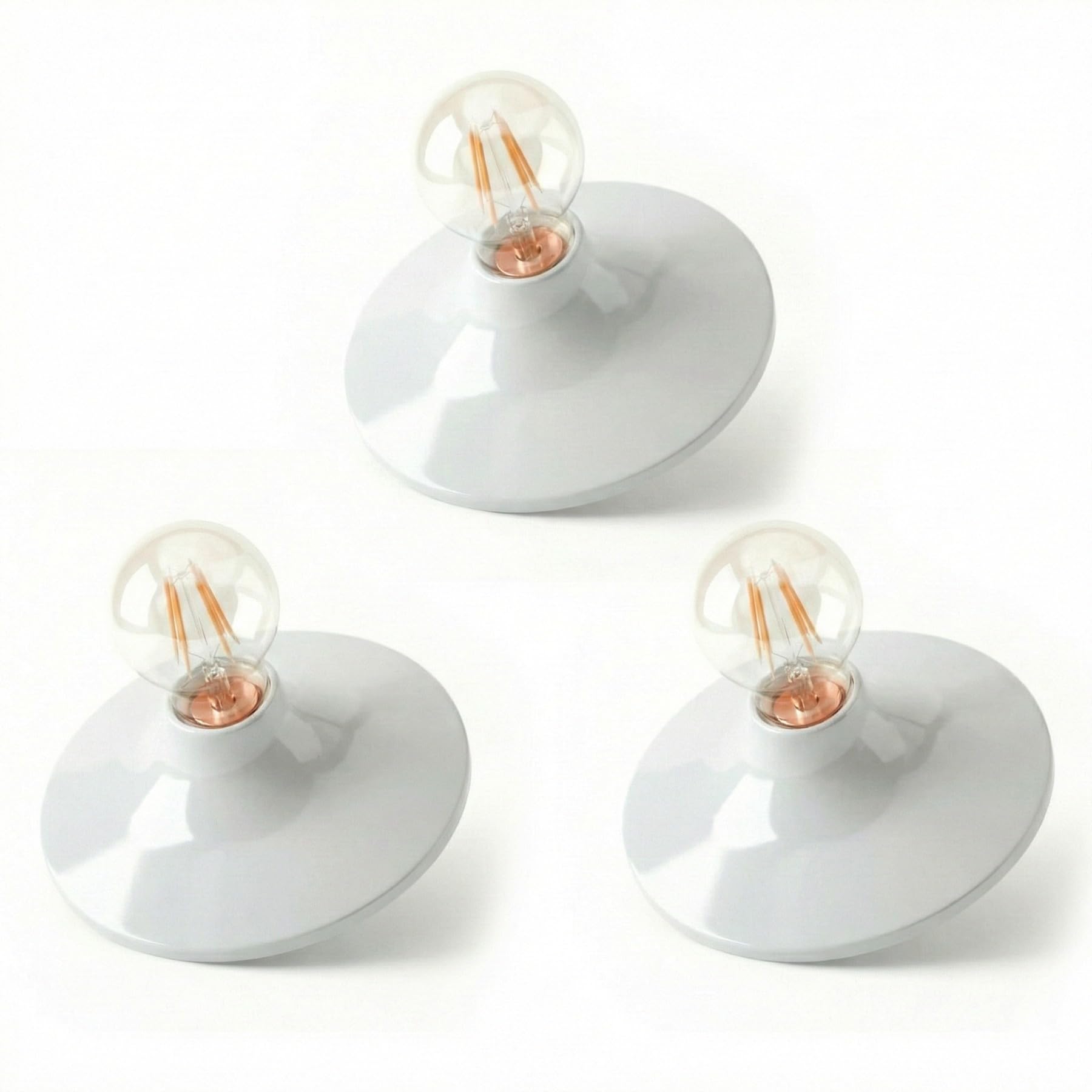 E27 Pendant Lamp Holder 150mm Base Plate Wall Mounted Quick Push ES Socket Adapter