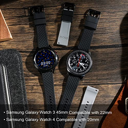 Ritche 20Mm Silicone Watch Band Compatible With Samsung Galaxy Watch 4/5/ 5 Pro, 40Mm/ 45Mm, 20Mm Quick Release Rubber Watch Bands For Men Women #TOP2