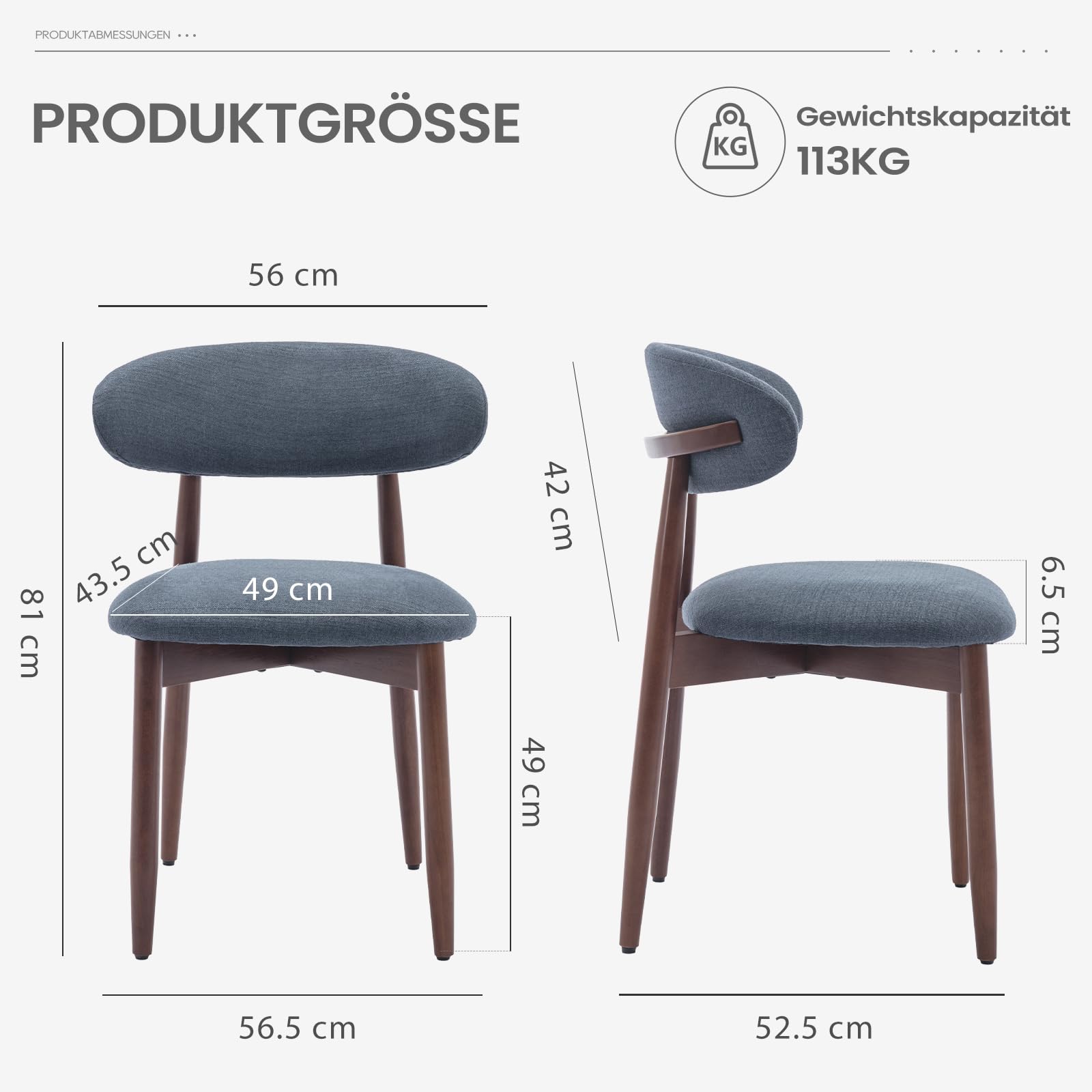 Colamy Küchenstuhl Esszimmerstühle 4er Set – Bild 7