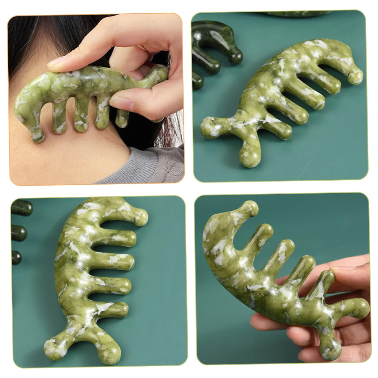 minkissy 2 Cepillos De Masaje Para El Cuero Cabelludo Herramienta De Masaje De Spa De Agua Diseño Ergonómico Para La Tensión Muscular.