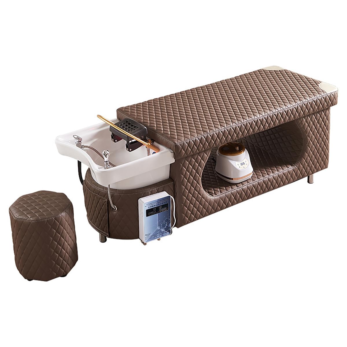 Salon Hair Shampoo Bed Massage Chair Flat-Laying Thai Spa Beauty Salon Bed for Head Massage