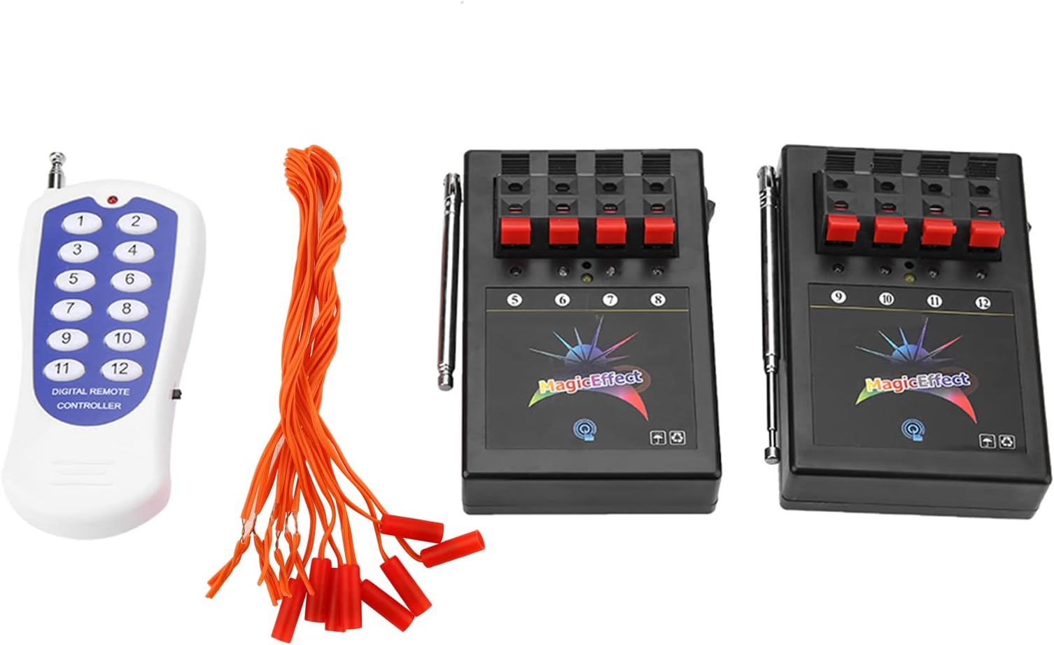 12 Channel Wireless Fireworks Firing System Igniters Remote Control Professional Switch for Home Garden