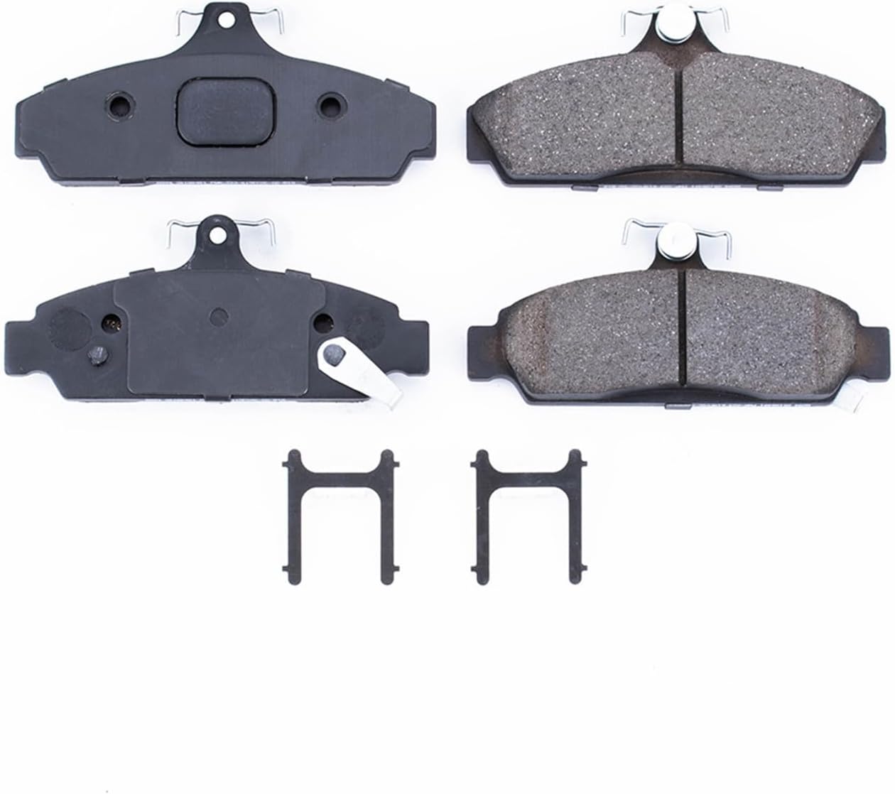 PowerStop Front Brake Pads For Chevrolet Corvette 1984-87 - Z17 Ceramic Brake Pads With Installation Hardware, 17-294