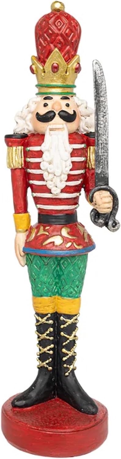 Boston International Christmas Nutcracker Soldier Tabletop Figurine Winter Holiday Decorations for Home, 10", Oswald