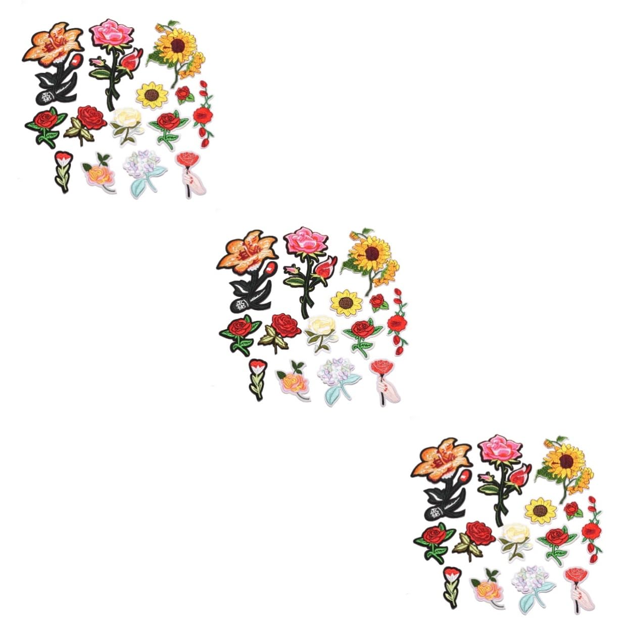 Operitacx 42piezas Parches De Bordado Floral Para Ropa Aplicaciones Adhesivas Para Decorar Vestidos Gorras y Jeans Material Ecológico y Fácil De Usar