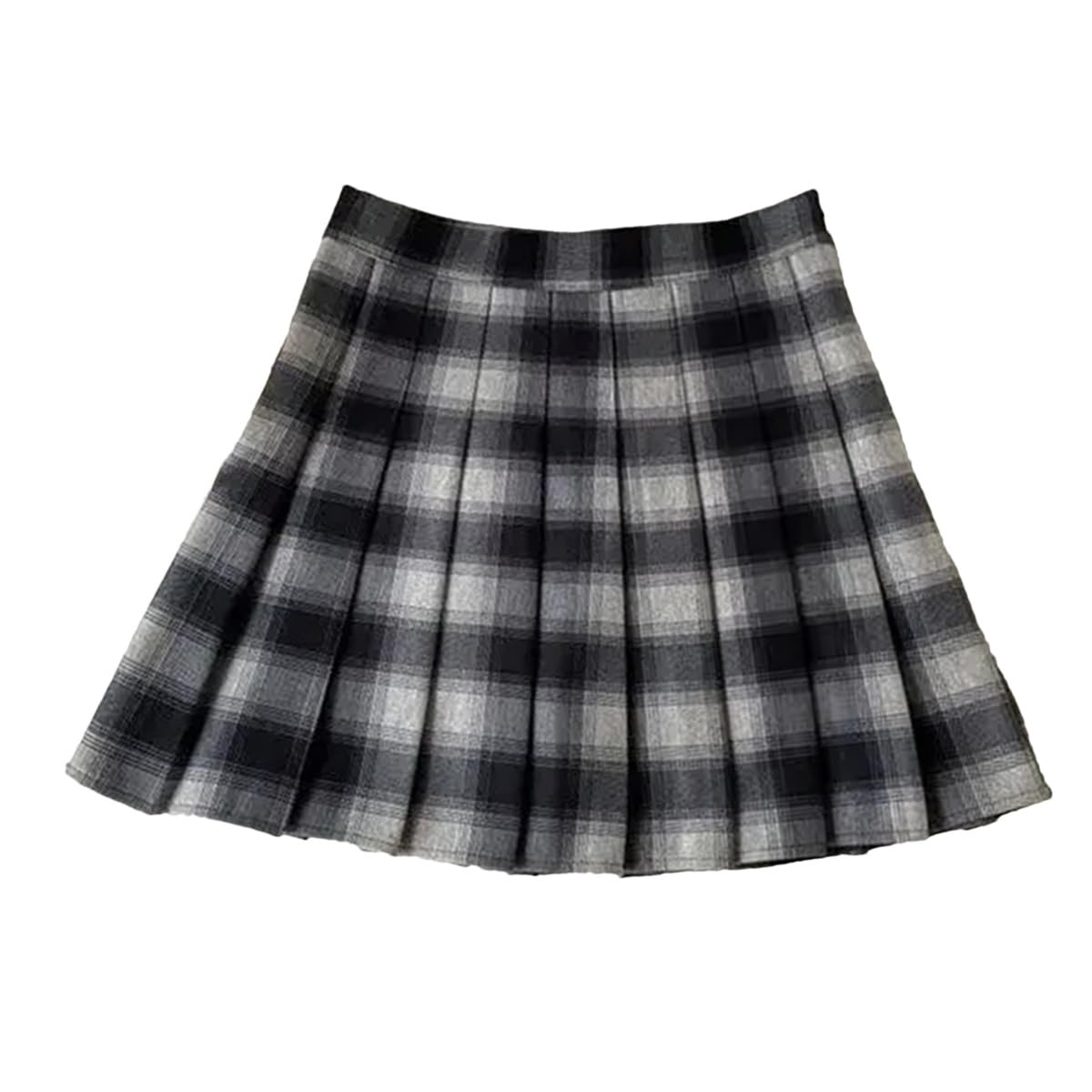 Generic Falda Plisada Escocesa De Estilo Coreano para Mujer, Falda Acampanada Fina De Cintura Alta para Primavera Y Otoño, Falda Corta De Verano