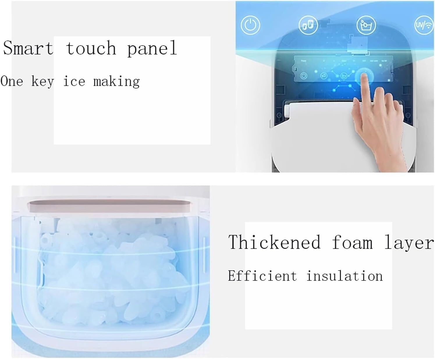 Countertop Portable Small Dormitory Ice Maker Mini Ice Maker For Home Kitchen, Office, Bar And Party. on Fridge.com - View 4