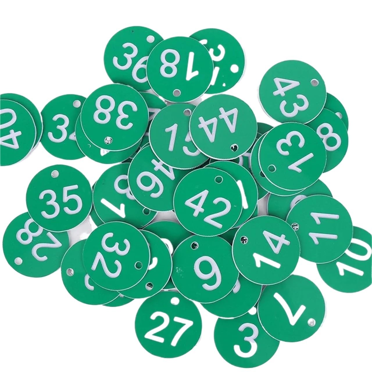 numerowane plastikowe przywieszki, 100 sztuk wielokolorowych plastikowych zawieszek z numerami 1-100(Blue)