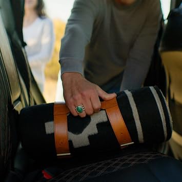 Arcturus Carry Straps for Wool Blankets, Adjustable Eco-Leather Blanket Straps for Travel and Outdoor Use, Water and UV Light Resistant