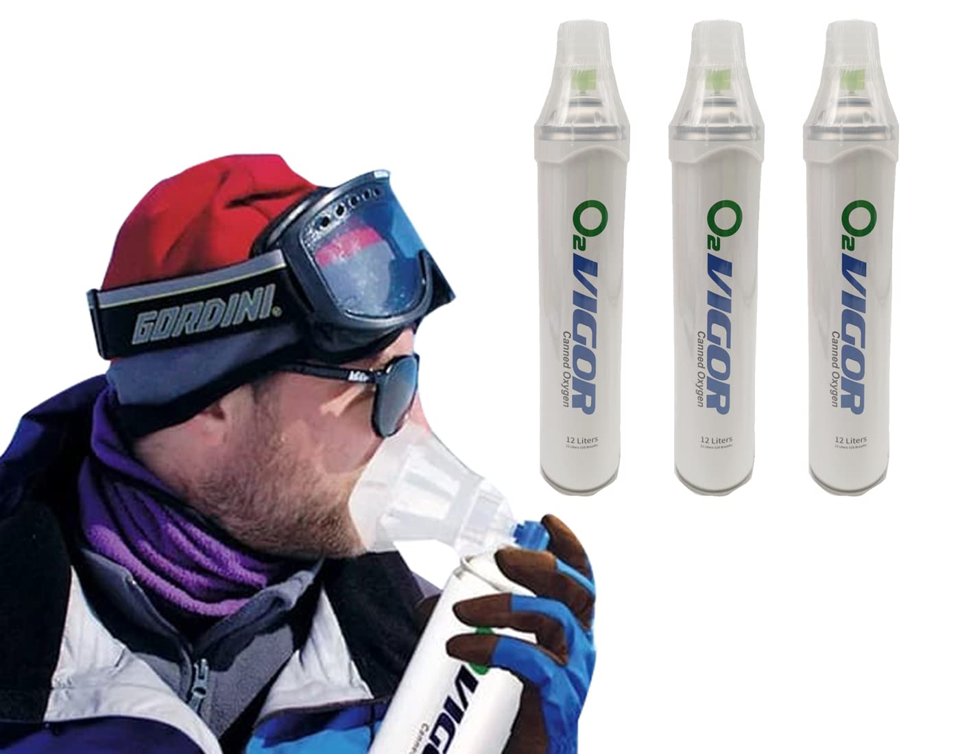 Oxygen Inhaler, Oxygen Booster Supplemental Pack Of 3 (All-Natural Respiratory Support for Health, Wellness, Performance, Recovery and Altitude (12 Liters, 120 Breaths)