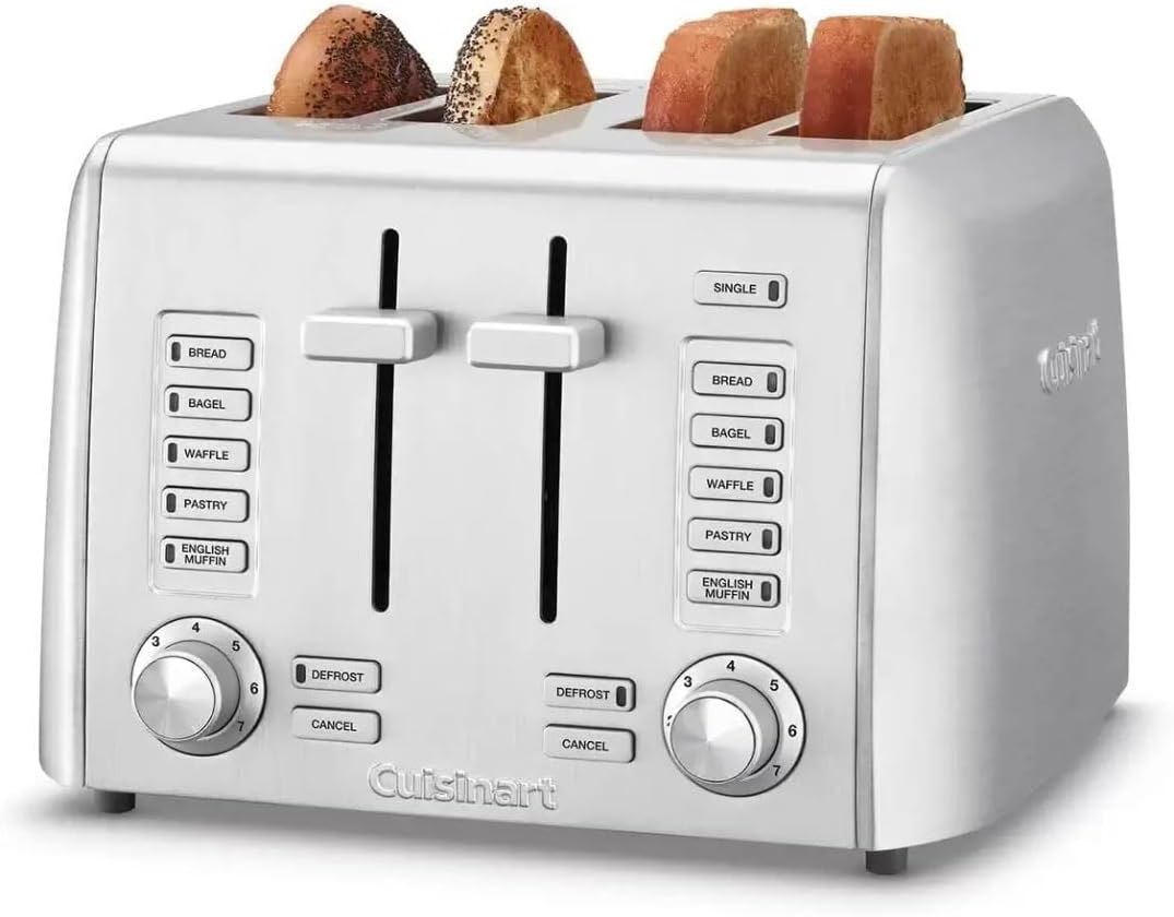Compare Dual Control Panel Toast, Bagel, Waffle Settings 4 Slice