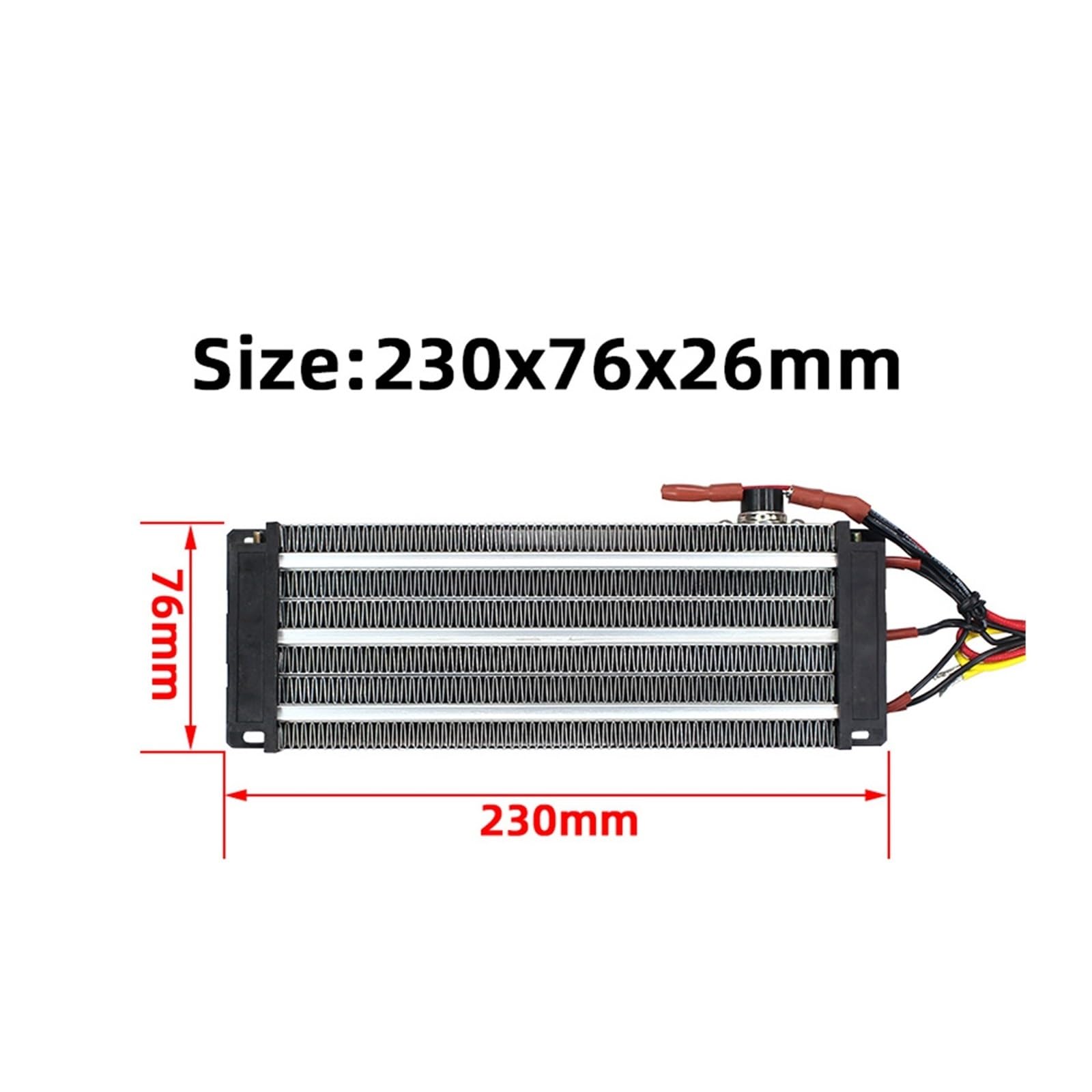 Calentador de incubadora de CA/CC de 230 x 76 mm, 220 V, 1500 W, PTC, Elemento Calefactor de Aire de Temperatura Constante de cerámica 186A3