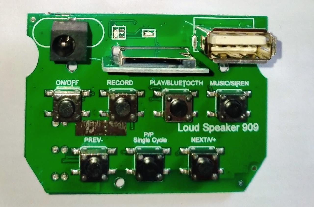 Megaphone Loud Speaker Circuit Board Bluetooth, Voice Recording for Repair or Replacement-image-45