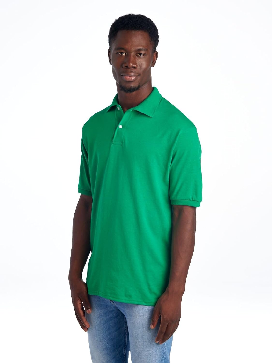 Jerzees Mens Men's Short Sleeve Polo Shirts, Cotton Blend, Two Button Closure, Regular Fit, Sizes S-5x - Image 2