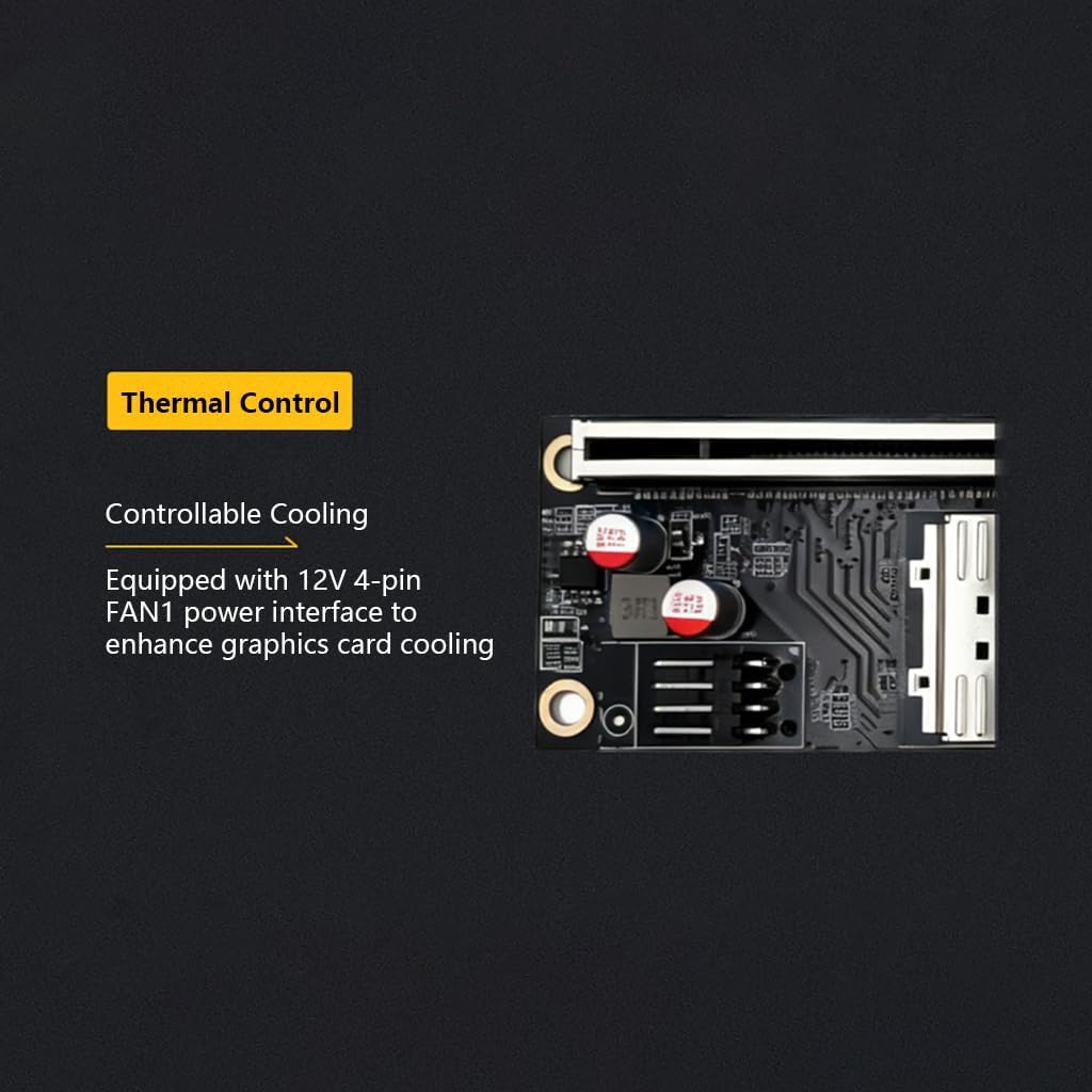 JMT MCIO 8i Interface Extension Adapter Split Card PCIe-Bifurcation x16 to x16 x8x8 x4x4x4x4 for GPU (MCIO to PCIe 16x Backplane)