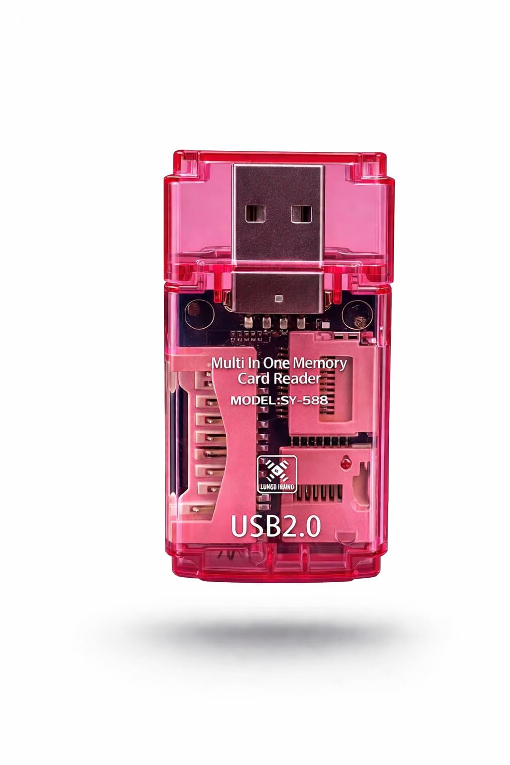 Kelso® 4-in-1 USB 2.0 Multi Slot Card Reader with LED Indicator for SD, Micro SD, MS Duo, M2 Cards | Plug & Play Memory Card Reader Writer for Laptop & PC (Pink)-picture-30