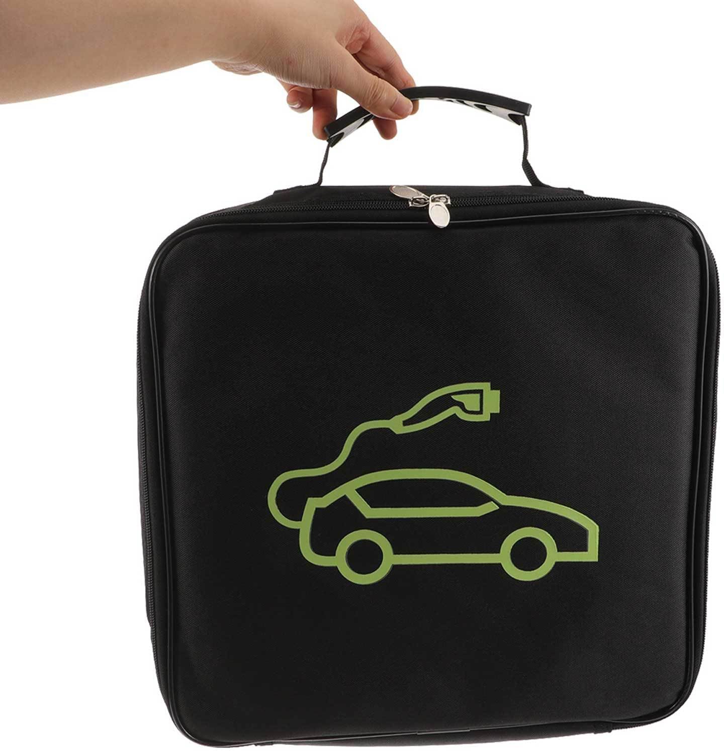 Handheld Ev Charger Bag, Polyester Square Organizer for Car Cable Storage image 4
