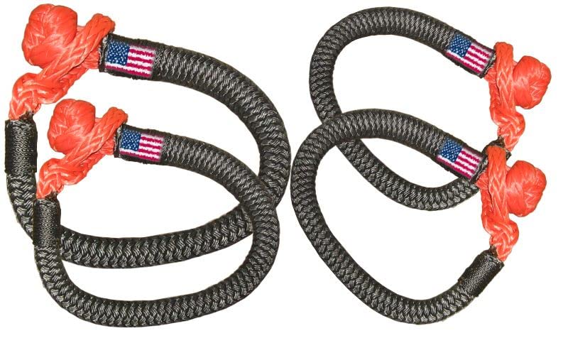 BILLET4X4 U.S. Made Safe-T-Line MEGA-Duty Soft Shackles 1/2 INCH - 70,000 lbs MBS (Pair) (4X4 Vehicle Recovery)
