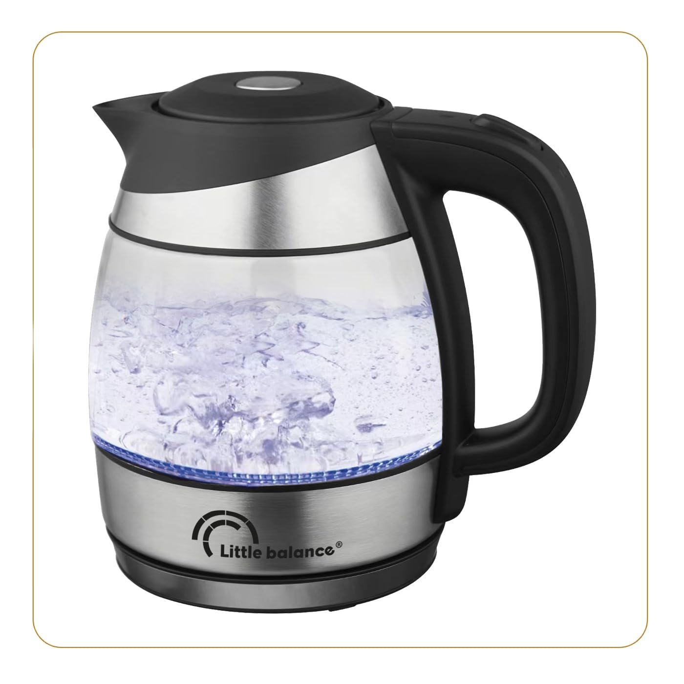 LITTLE BALANCE 8766 Little Vidrio, Hervidor eléctrico, 1,2 L, Vidrio, 1630 W, Transparente