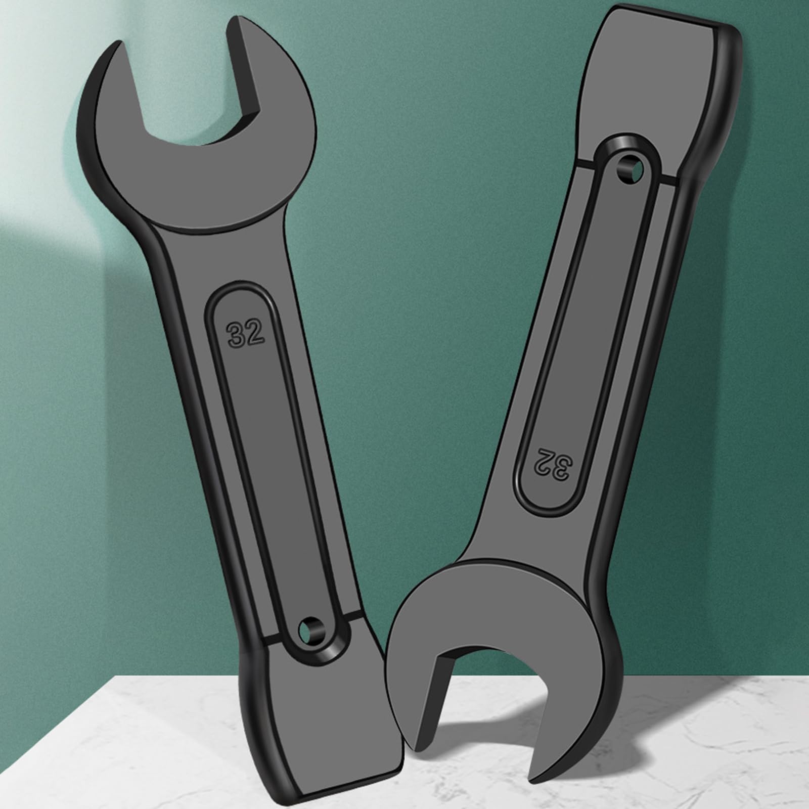Open Ended Wrench Multifunctional High Carbon Steel Wrench Manual Hardware Grip Tool 24/27/30/32/34/36/38mm