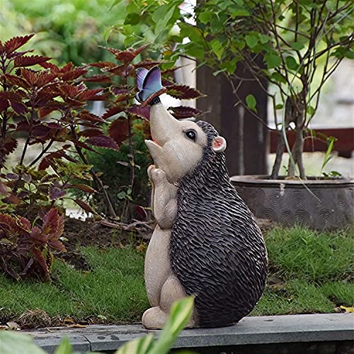 Grande statue de hérisson en résine pour décoration extérieure de jardin et cour - 3
