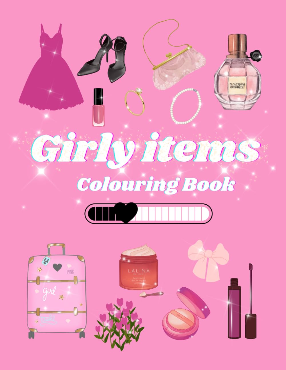 Girly Items Colouring Book